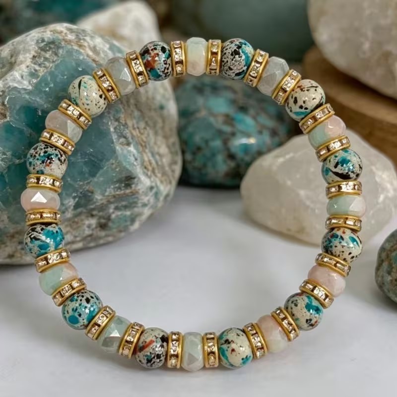 Photography Geometry - Bracciale vintage con motivo patchwork a
