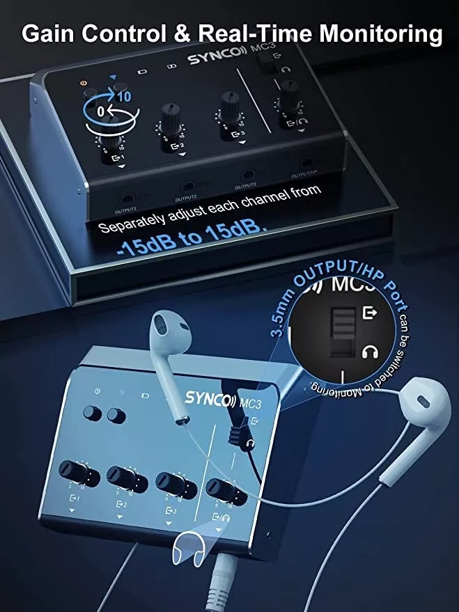 Synco MC3 Lite Mixer audio Acc - Photography Videos Free recensione e prezzo